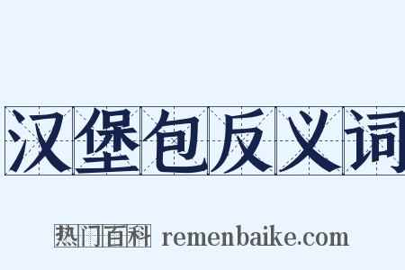 汉堡包反义词是什么意思的图片